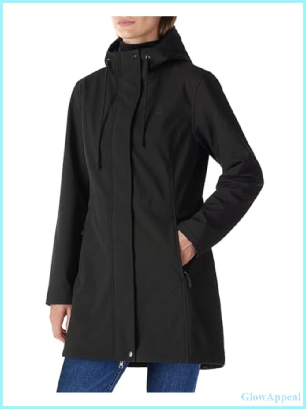 Waterproof Fleece Lined Softshell Hooded Rain Coat Jacket